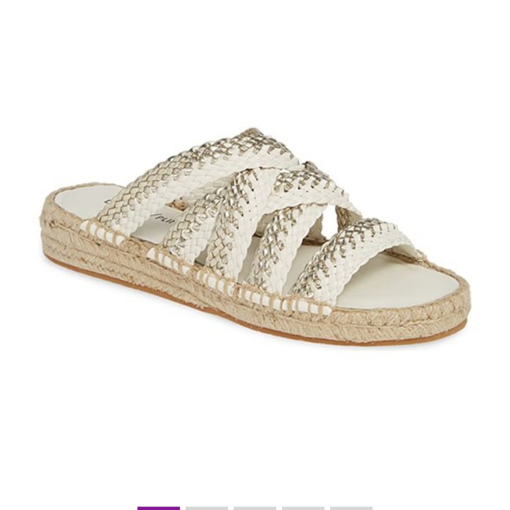 Donald J. Pilner off-white Rhonda leather sandle